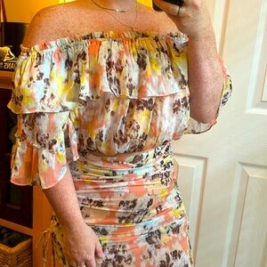 Amuse Society Anza Short Sleeve Woven Top